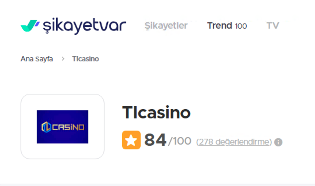 TLCasino Şikayet